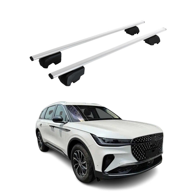 Barres de toit Transversales pour Lincoln Nautilus 2025 Fer Argent ABE