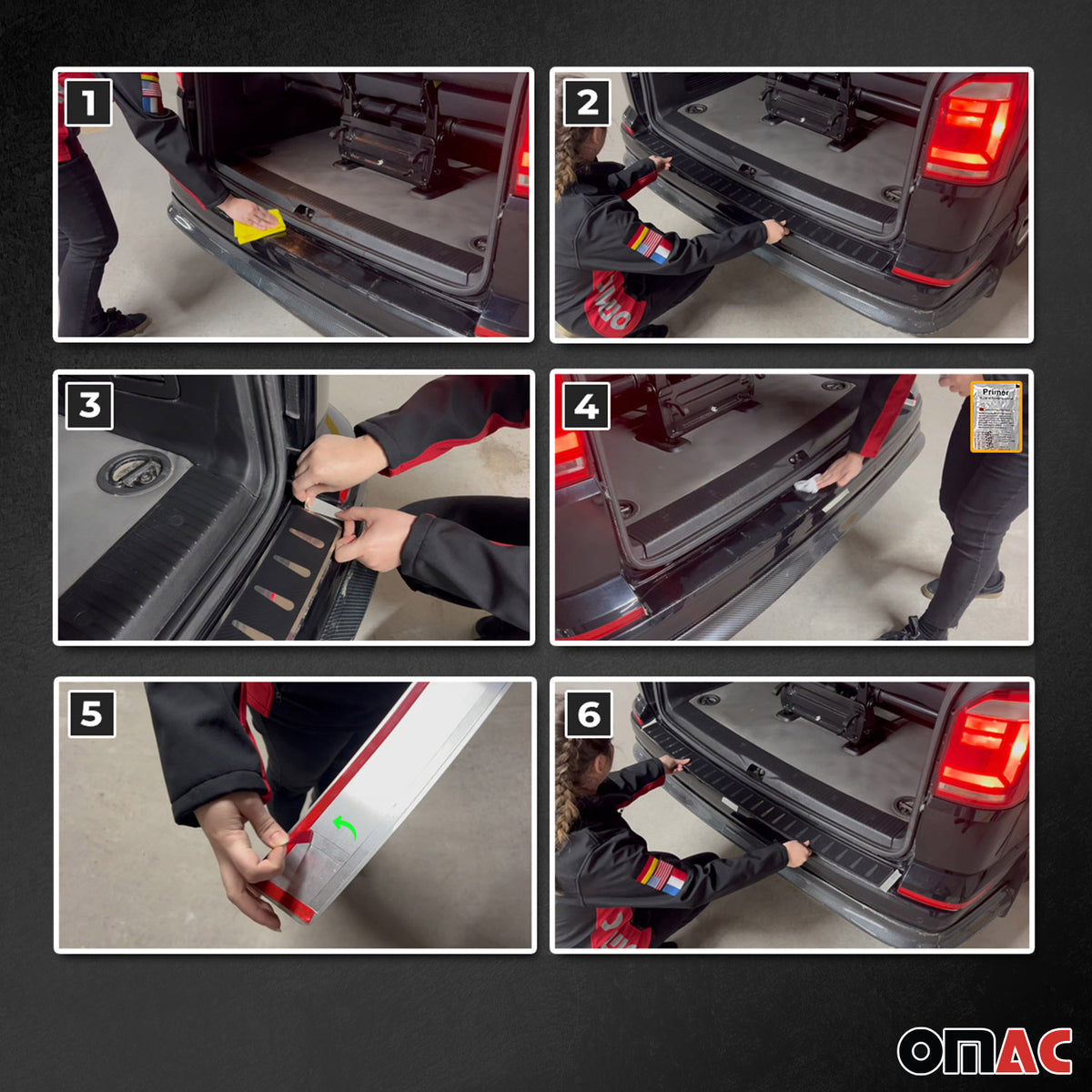 Protection de Pare-Chocs Arrière pour Toyota RAV4 V 2019-2025 Inox film carbone
