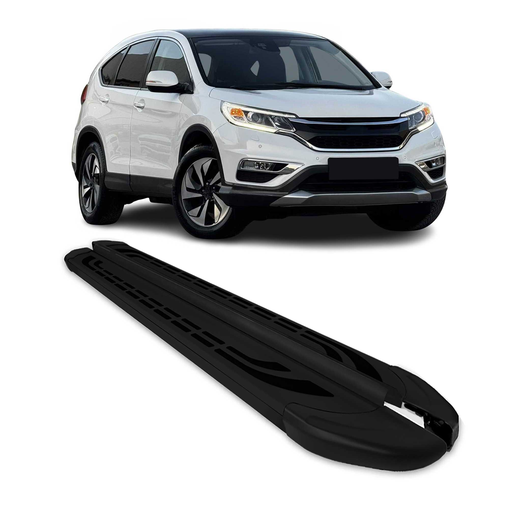 Marchepieds Latéraux pédale pour Honda CR-V 2012-2015 Aluminium Noir 2Pcs