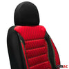 Housse de siège Auto avant pour VW T6 T6.1 Transporter 2015-2024 1+1 noir-rouge