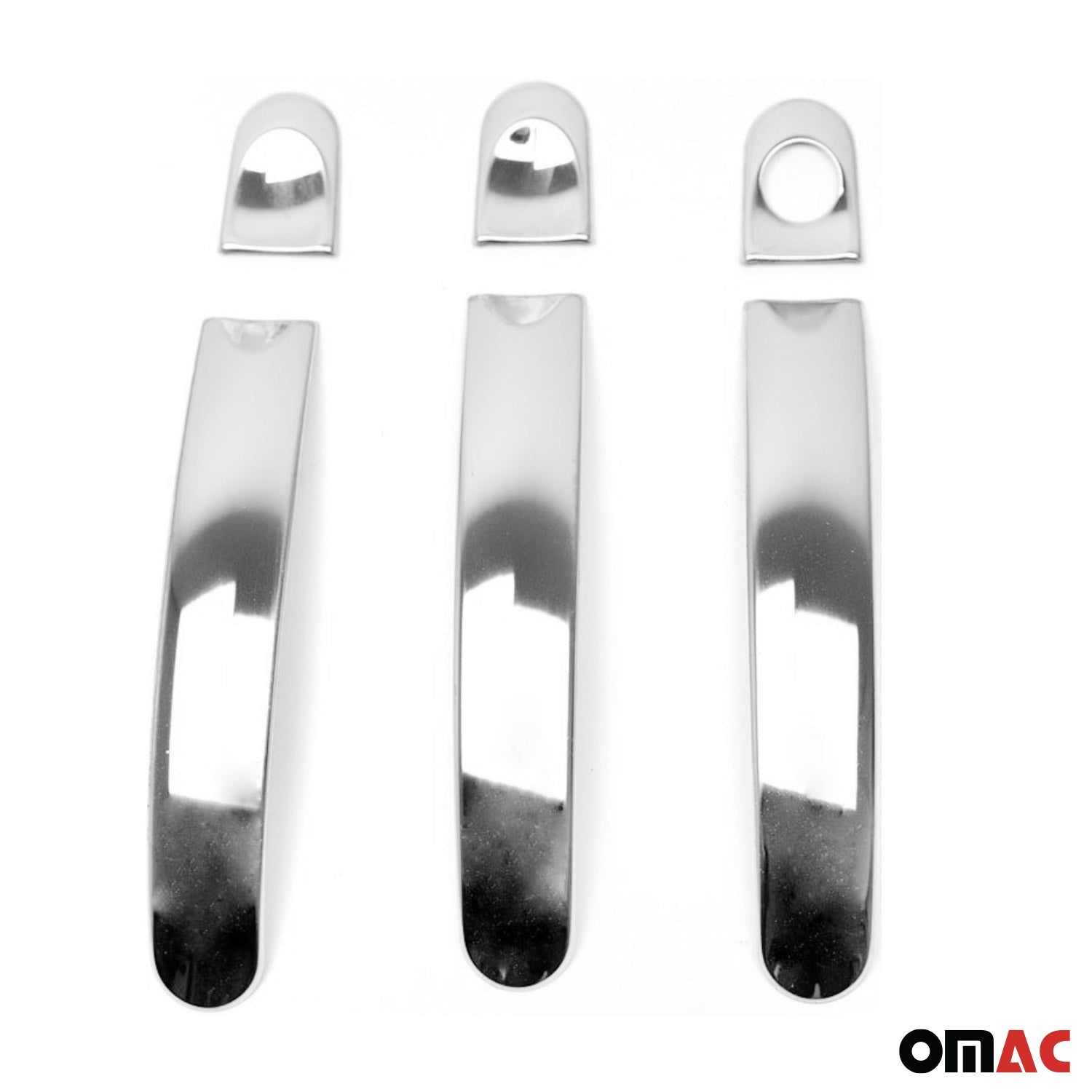 Couverture poignée de porte pour VW Caddy 2003-2015 3 Portes Acier Argent 6Pcs