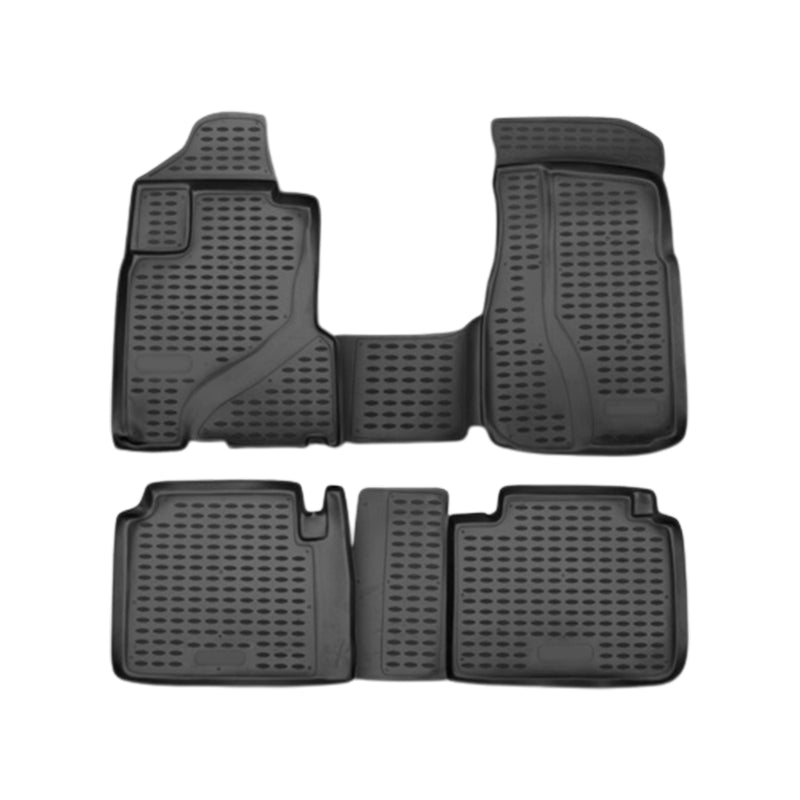 Tapis de sol pour Honda CR-V 2002-2006 en caoutchouc TPE 3D Noir 4Pcs