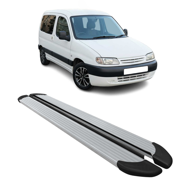Marchepieds Latéraux pour Citroen Berlingo 1996-2008 L1 Aluminium Argent 2Pcs