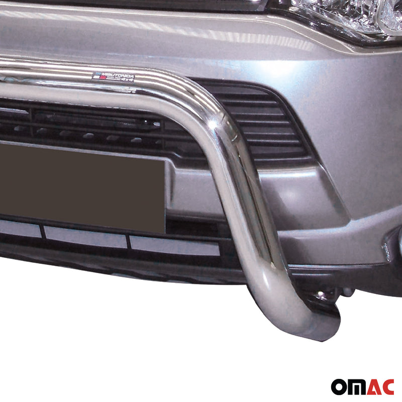 Pare-buffle Avant pour Mitsubishi Outlander 2013-2015 76 mm en Acier Gris