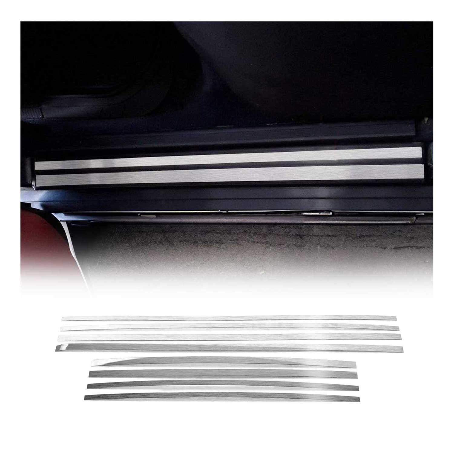 Couverture de Seuil de porte pour Mercedes Classe E W124 1985-1995 inox Brossé