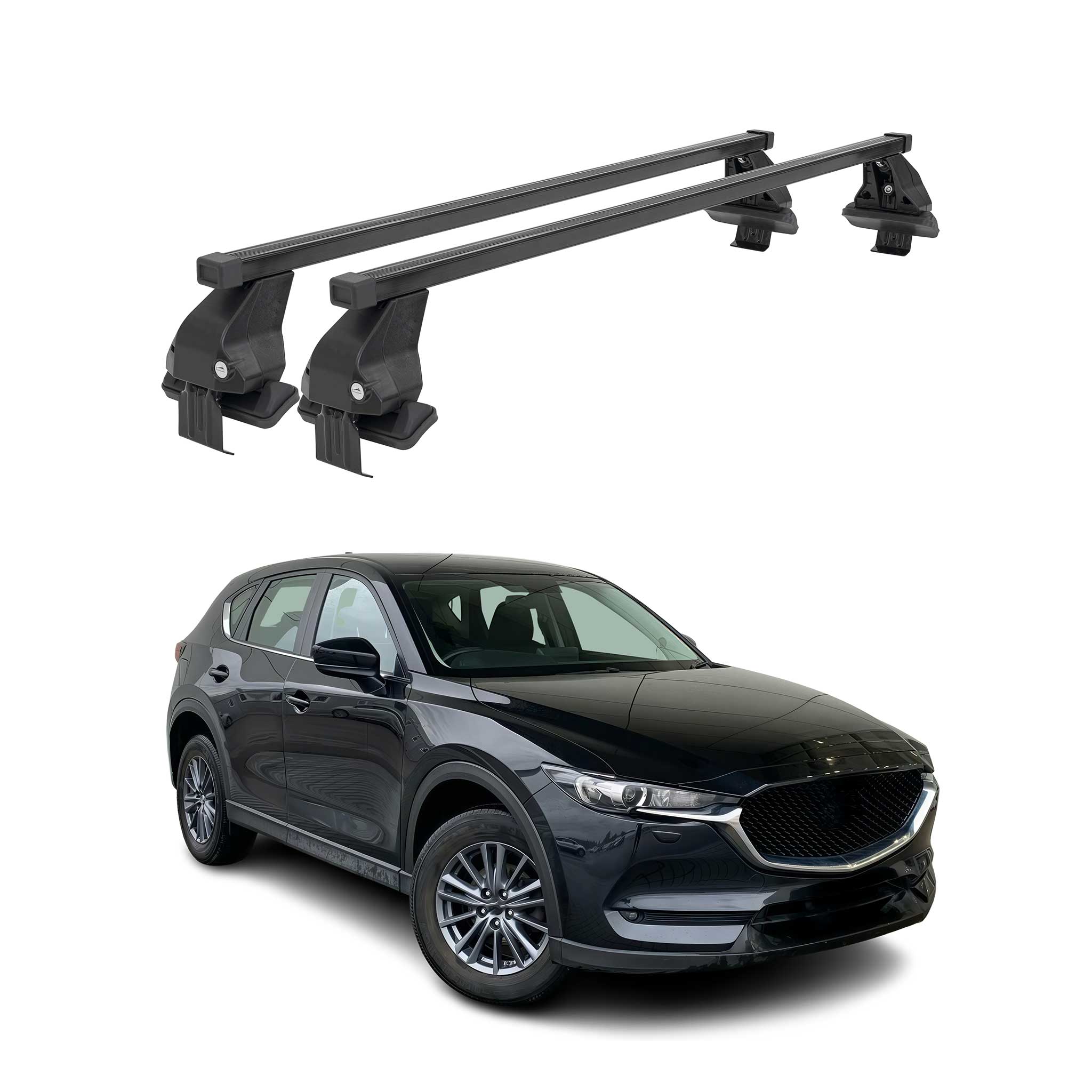Barres Transversales Menabo pour Mazda CX-5 2017-2025 Noir
