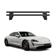 Menabo Barres De Toit Transversales pour Porsche Taycan 2019-2026 Noir Alu