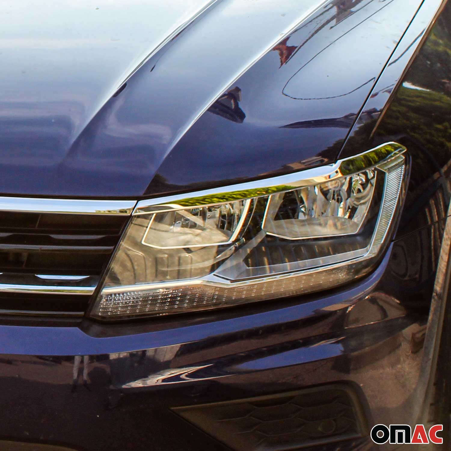 Baguettes de phares et grille avant pour VW Tiguan / Allspace 2016-2020 en acier