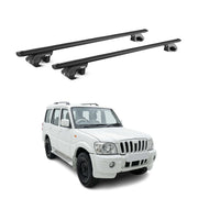 Barres de toit transversales ABE pour Mahindra Goa I 2003-2014 Pre-FL Noir 2x