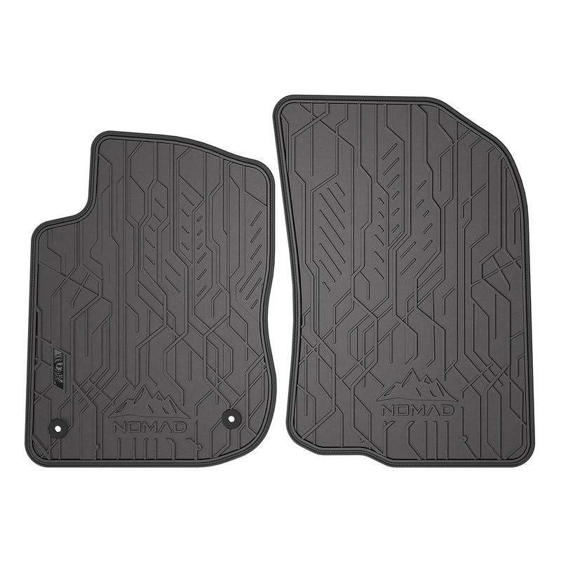 Tapis de Sol de Voiture pour Peugeot 208 I 2012-2019 Caoutchouc Noir-Gris 2Pcs