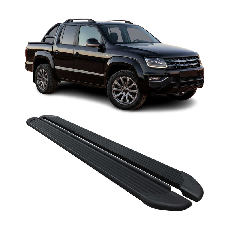 Marchepieds Latéraux Pédale pour VW Amarok Double Cab  2022-2024 Aluminium Noir