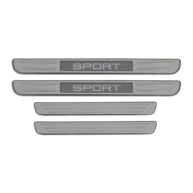 Protection Seuils de Portes 4x Acier Inox Chromé Sport 4x