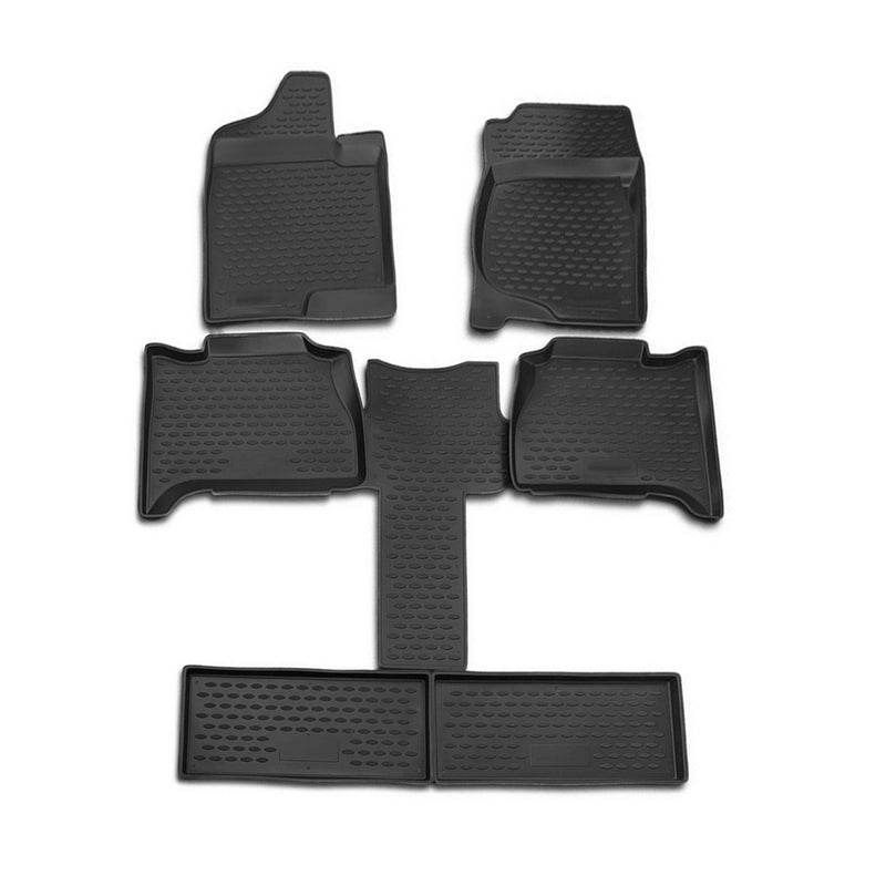 Tapis de sol pour Chevrolet Tahoe 2007-2014 7Places en caoutchouc TPE 3D Noir 6x