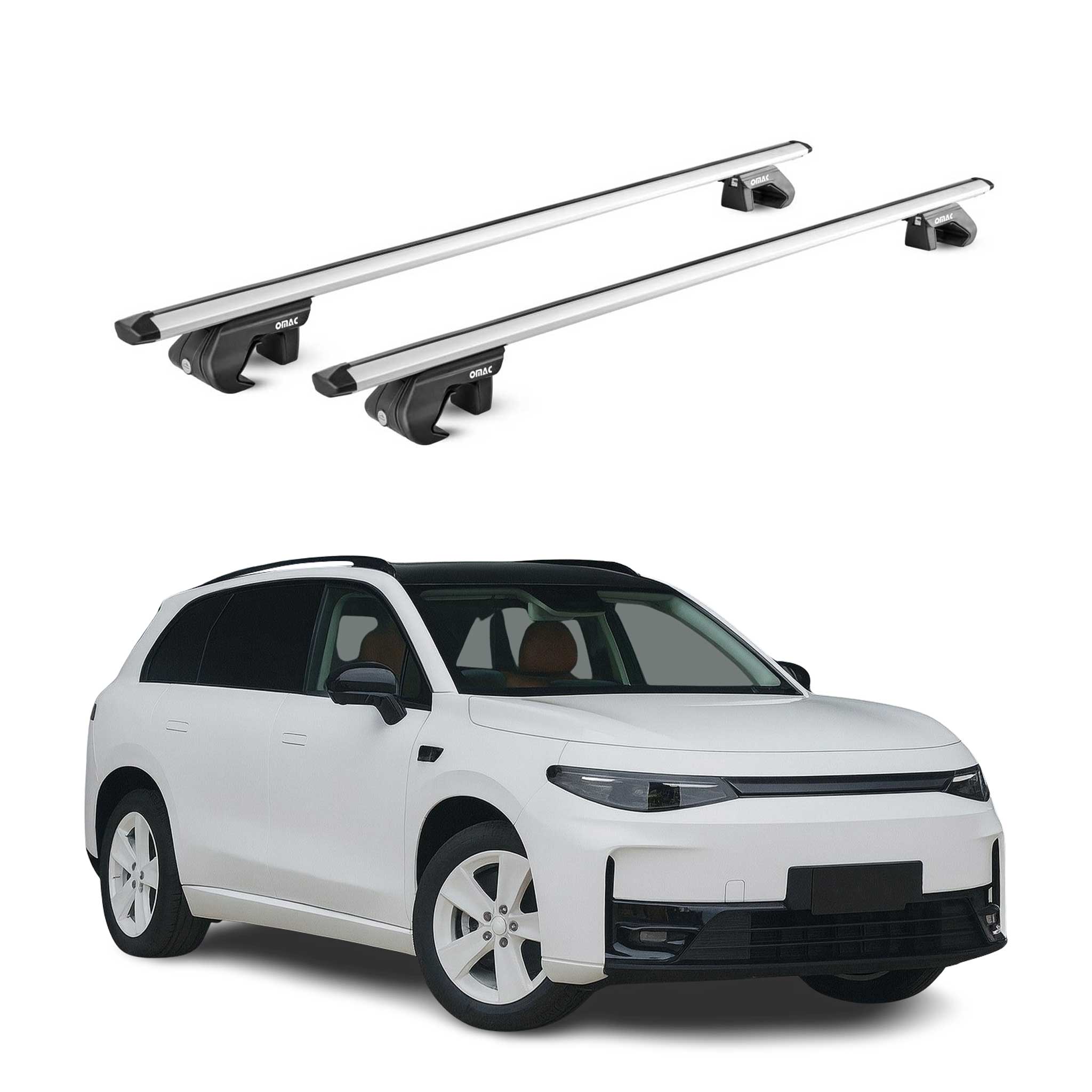 Barres transversales de toit pour Leapmotor C10 2023-2026 Alu Argente 2Pcs ABE