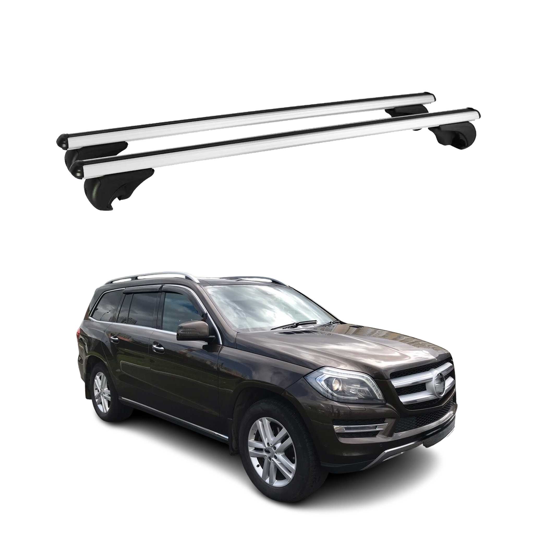 Barres de toit Transversales pour Mercedes GL X166 2012-2016 Aluminium Argent
