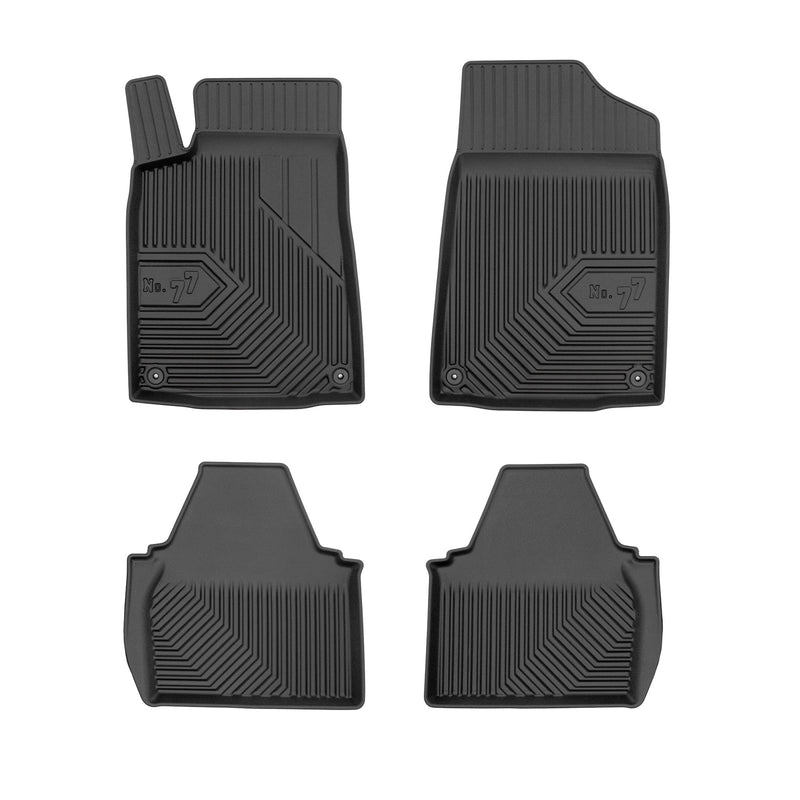 Tapis de Sol de Voiture pour Peugeot 607 1999-2010 TPE Antidérapant Noir 4Pcs