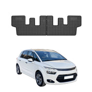 Tapis de Sol pour Citroen C4 Picasso 2013-2019 3. rangée Caoutchouc Noir
