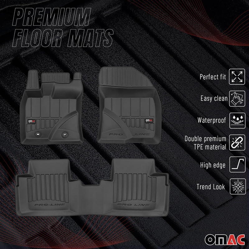 Tapis de Sol pour Toyota Avensis 2009-2018 Caoutchouc TPE Noir