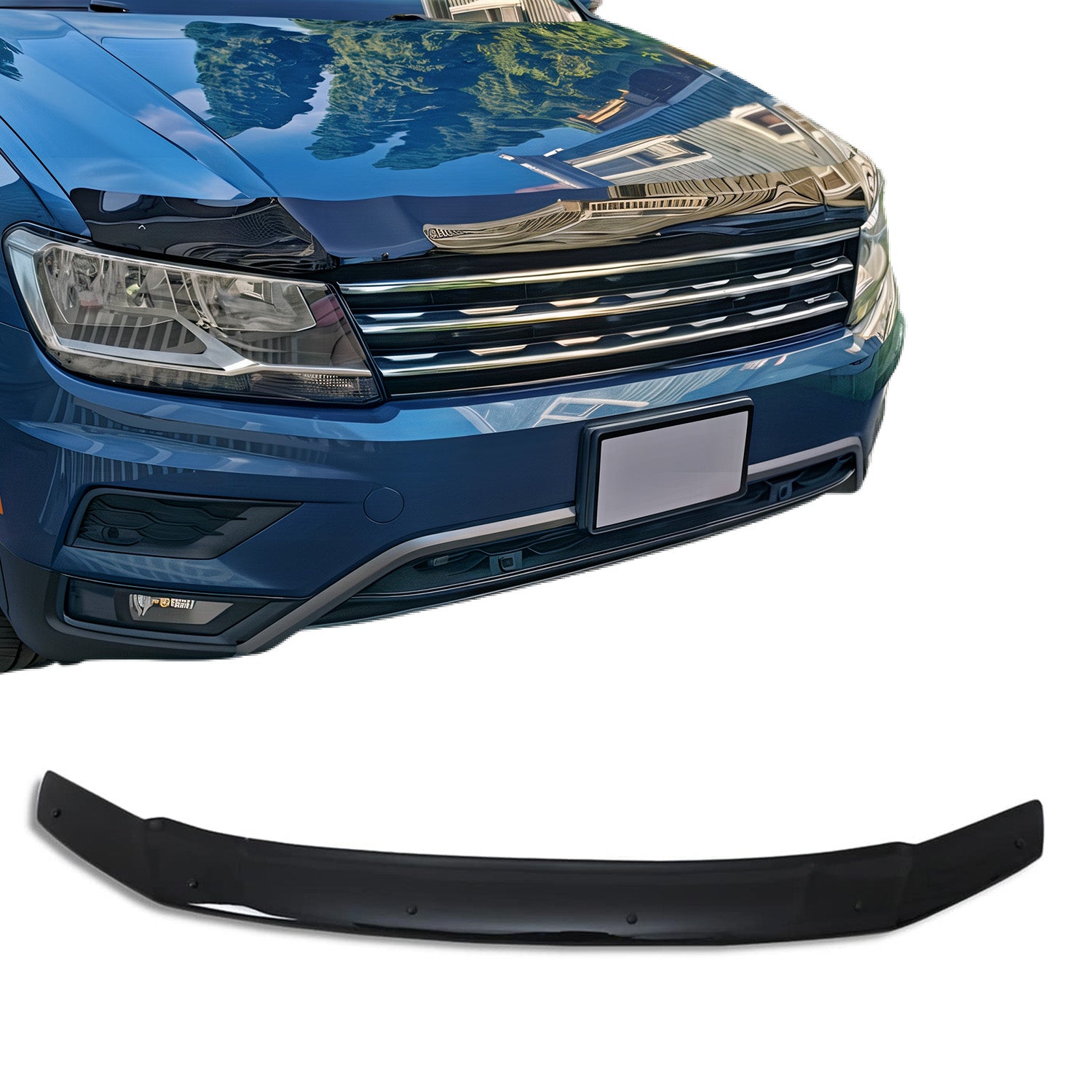 Deflecteurs d'air capot de voiture pour VW Tiguan mk2 2016-2024 Acrylique Noir