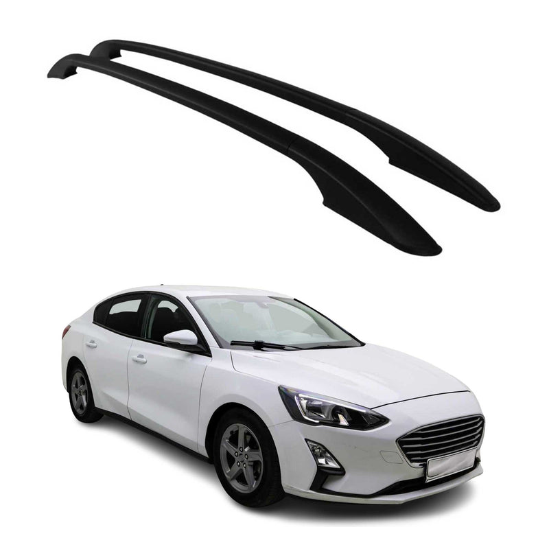 Barres de toit longitudinales pour Ford Focus 2018-2021 en Alu noir