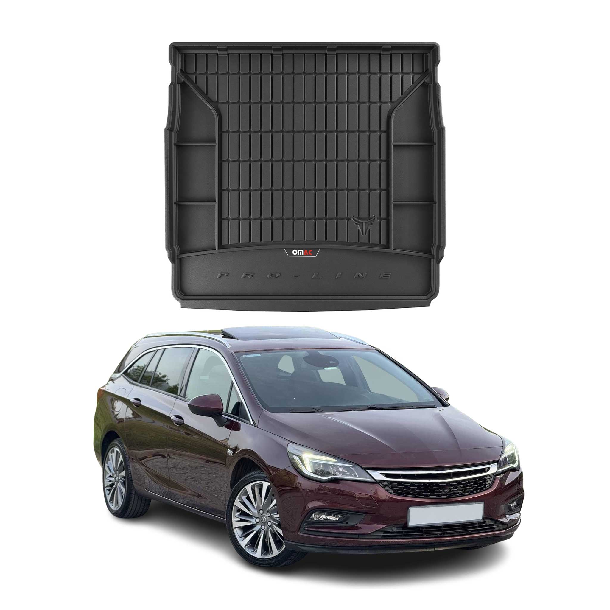Tapis de Coffre pour Opel Astra K 2015-2021 TPE Noir