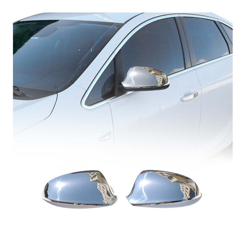 Coques de Rétroviseurs pour Opel Astra J 2009-2015 en Acier Chromé Argent