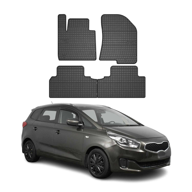 Tapis de Sol pour Kia Carens 2013-2019 Noir Caoutchouc