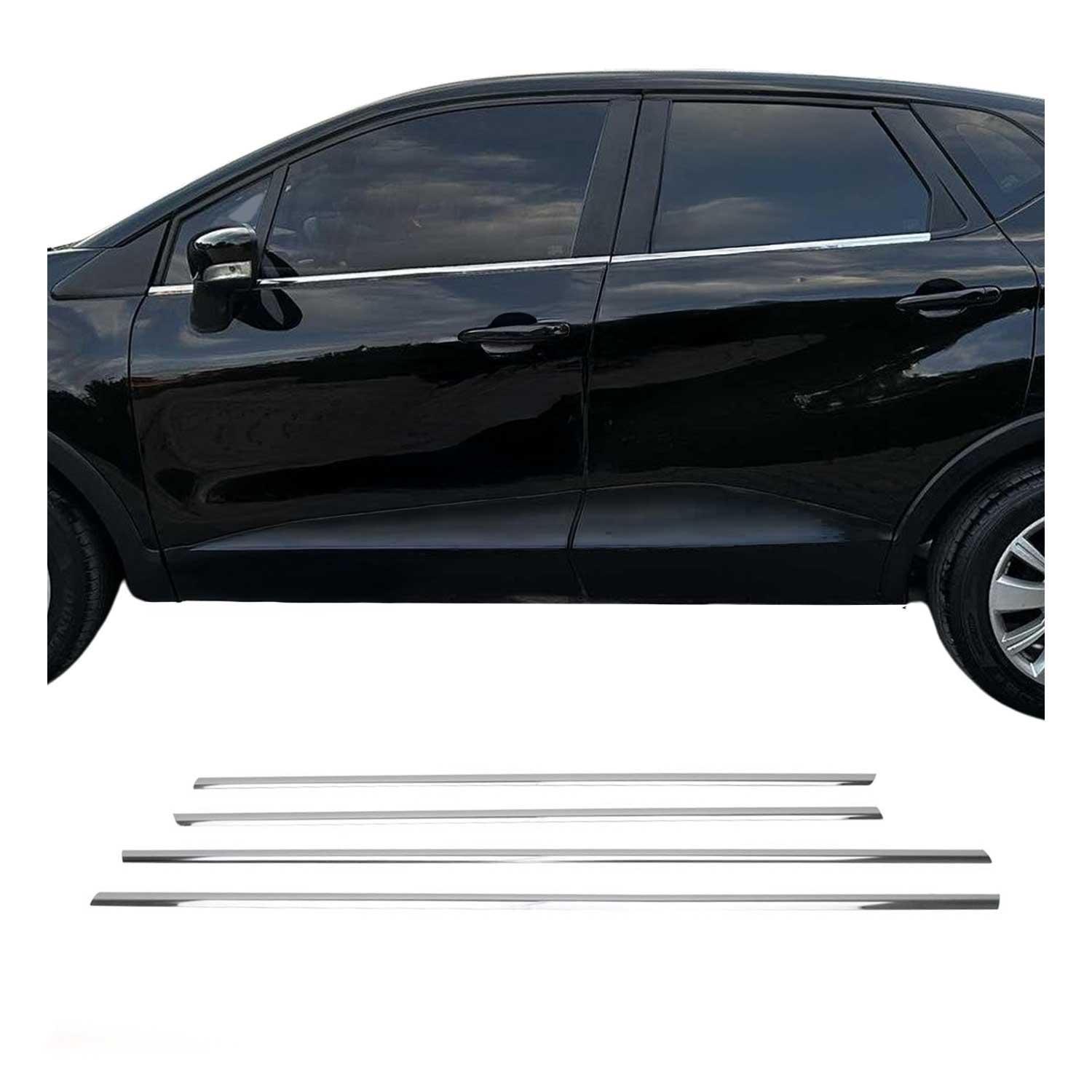 Garniture de Fenêtre pour Renault Captur SUV 2013-2019 Acier Inox 4Pcs