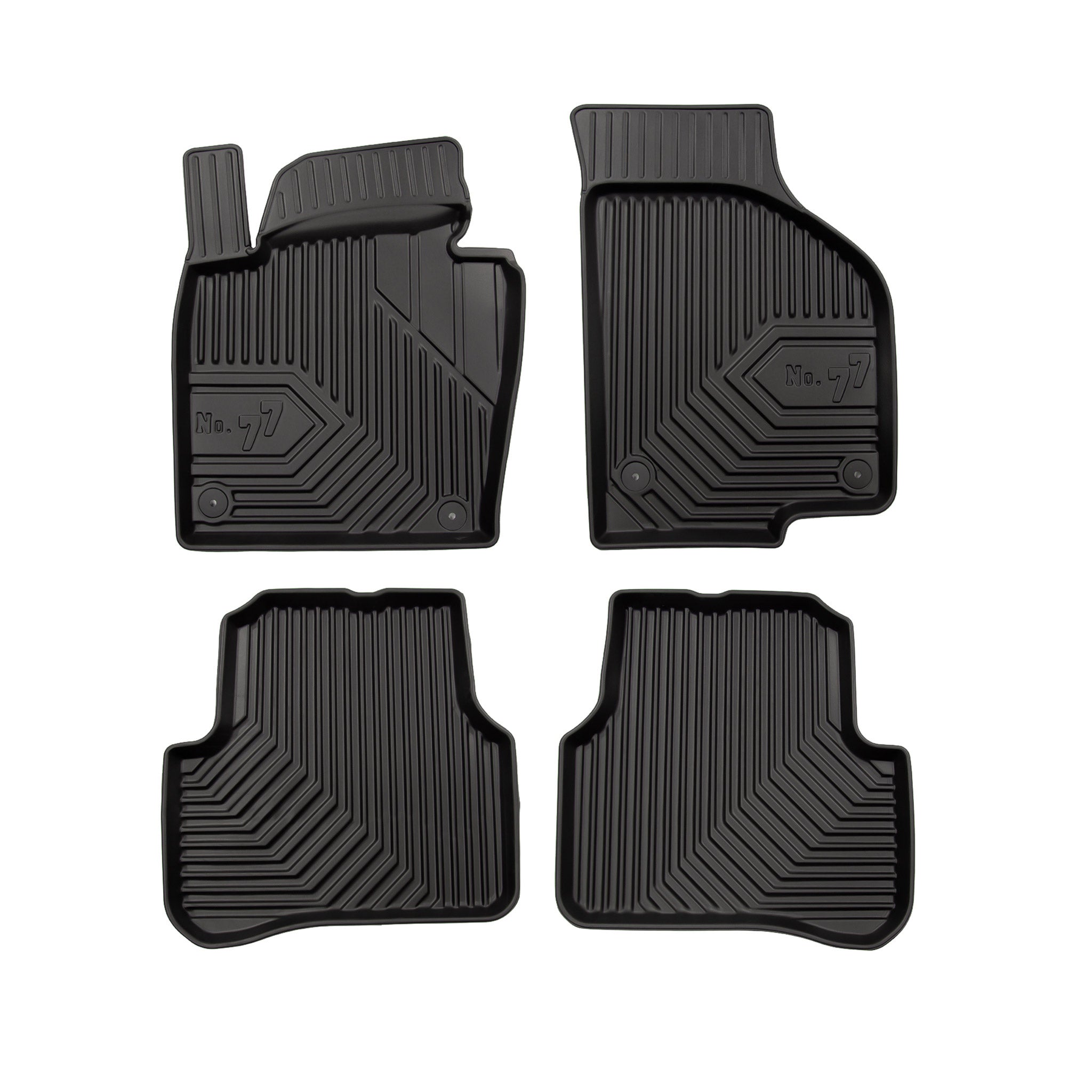 Tapis de sol pour VW Passat B6 2005-2010 / Passat B7 2010-2014 TPE Noir 4Pcs