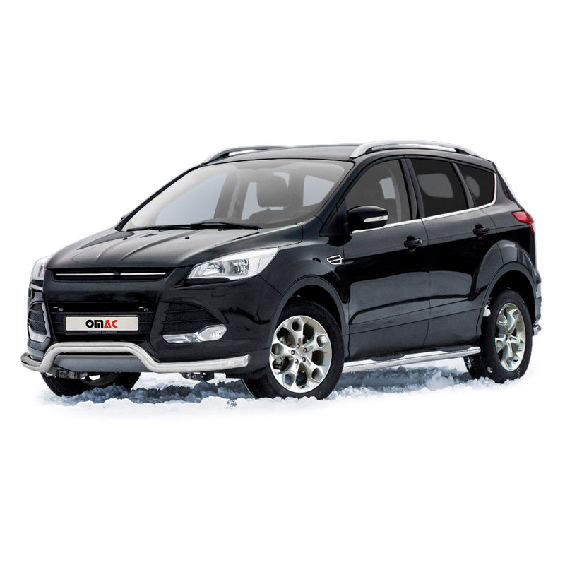 Pare-Buffle Avant Pour Ford Kuga 2012-2017 Acier Inox Argent