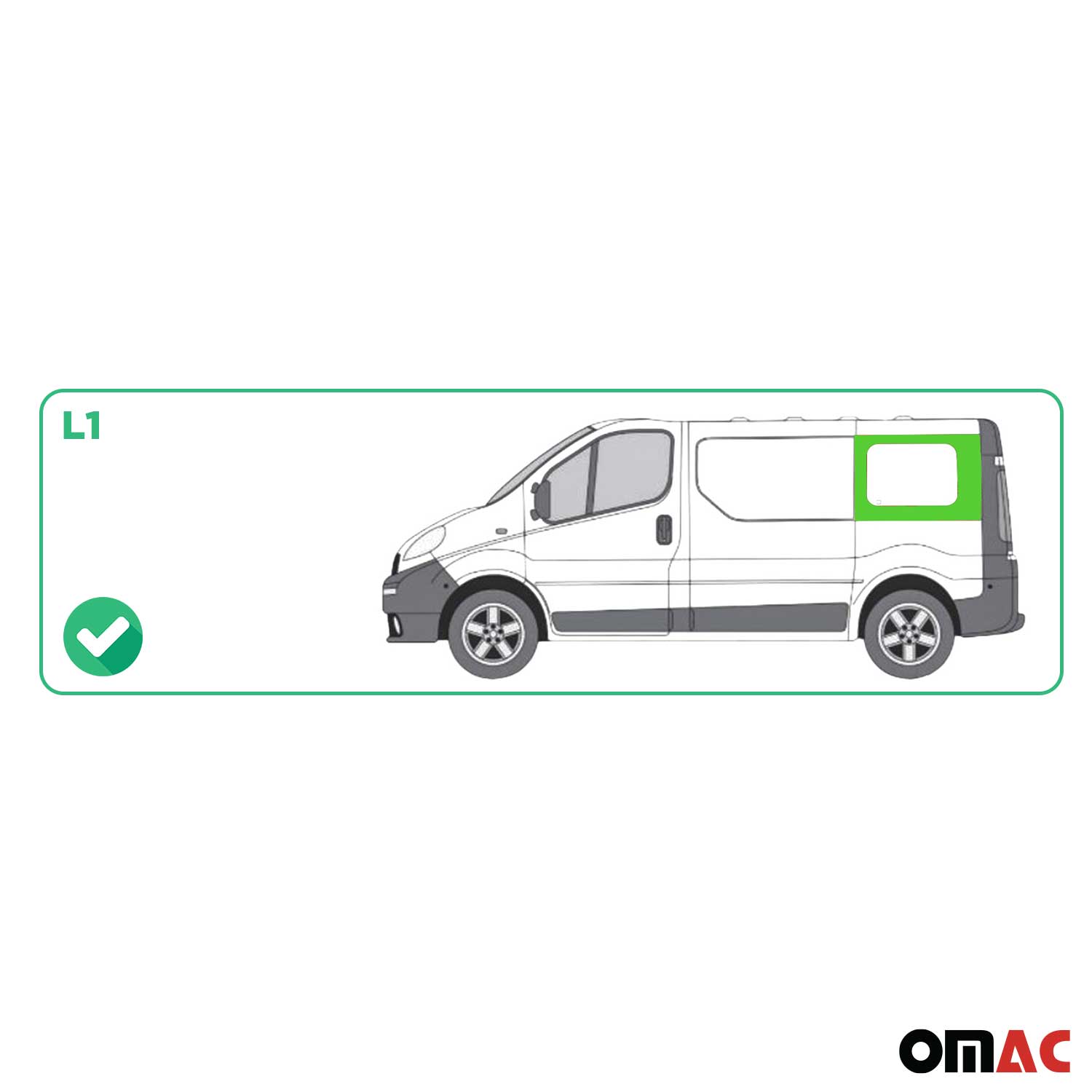 Vitre de Porte pour Renault Trafic 2001-2014 L1 Arrière Gauche non coulissante