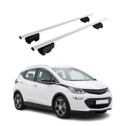 Barres de toit Transversales pour Opel Ampera-e 2017-2020 Acier Gris 2Pcs