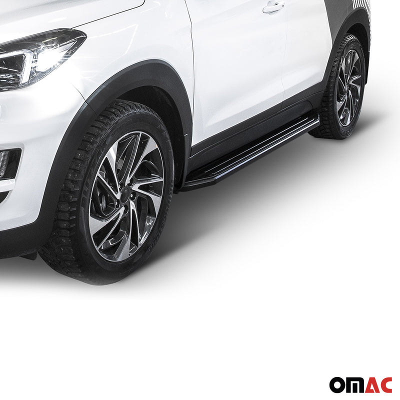 Marchepieds Latéraux pour Hyundai Tucson 2015-2020 Alu Noir ABE