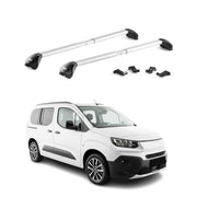 Barres de toit transversales pour Fiat Doblo 2024-2026 5Portes Alu Gris 2x ABE