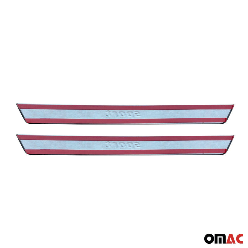 Couverture de seuil de porte pour Opel Frontera 2024-2025 acier inox chromé 2Pcs