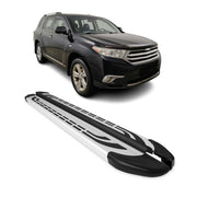 Marchepieds Latéraux pour Toyota Highlander 2007-2013 Aluminium Gris 2Pcs