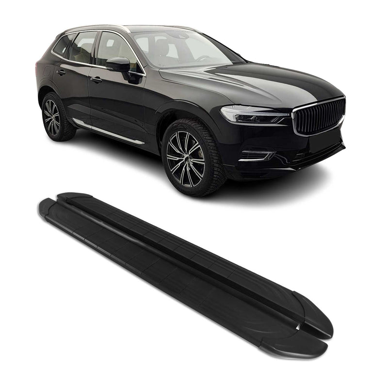 Marchepieds Latéraux pédale pour Volvo XC90 2015-2024 2Pcs Aluminium Noir