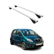 Barres de toit Transversales pour Lancia Musa 2004-2012 Fer Argent