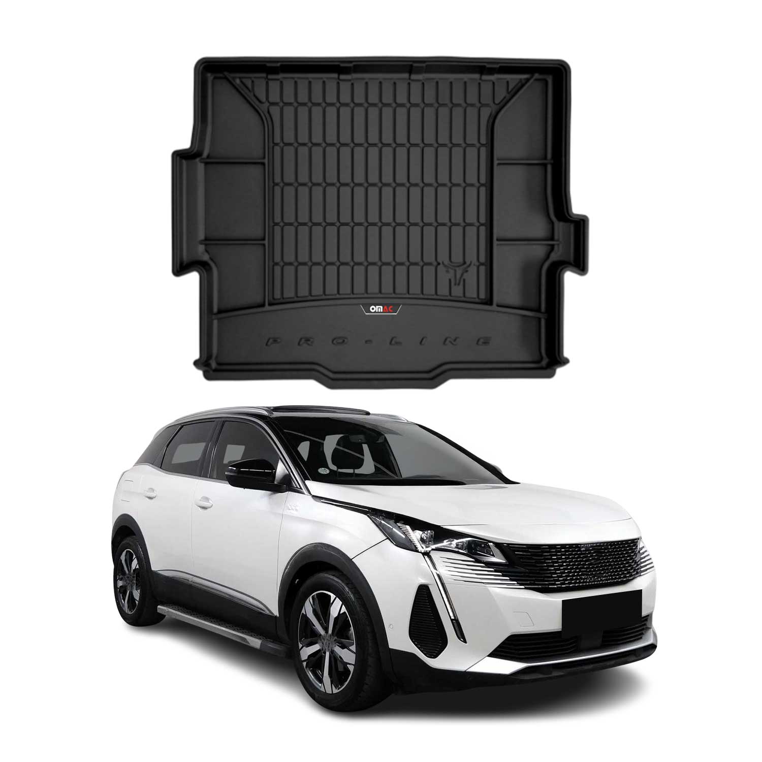 Tapis de Coffre pour Peugeot 3008 2016-2024 TPE Noir