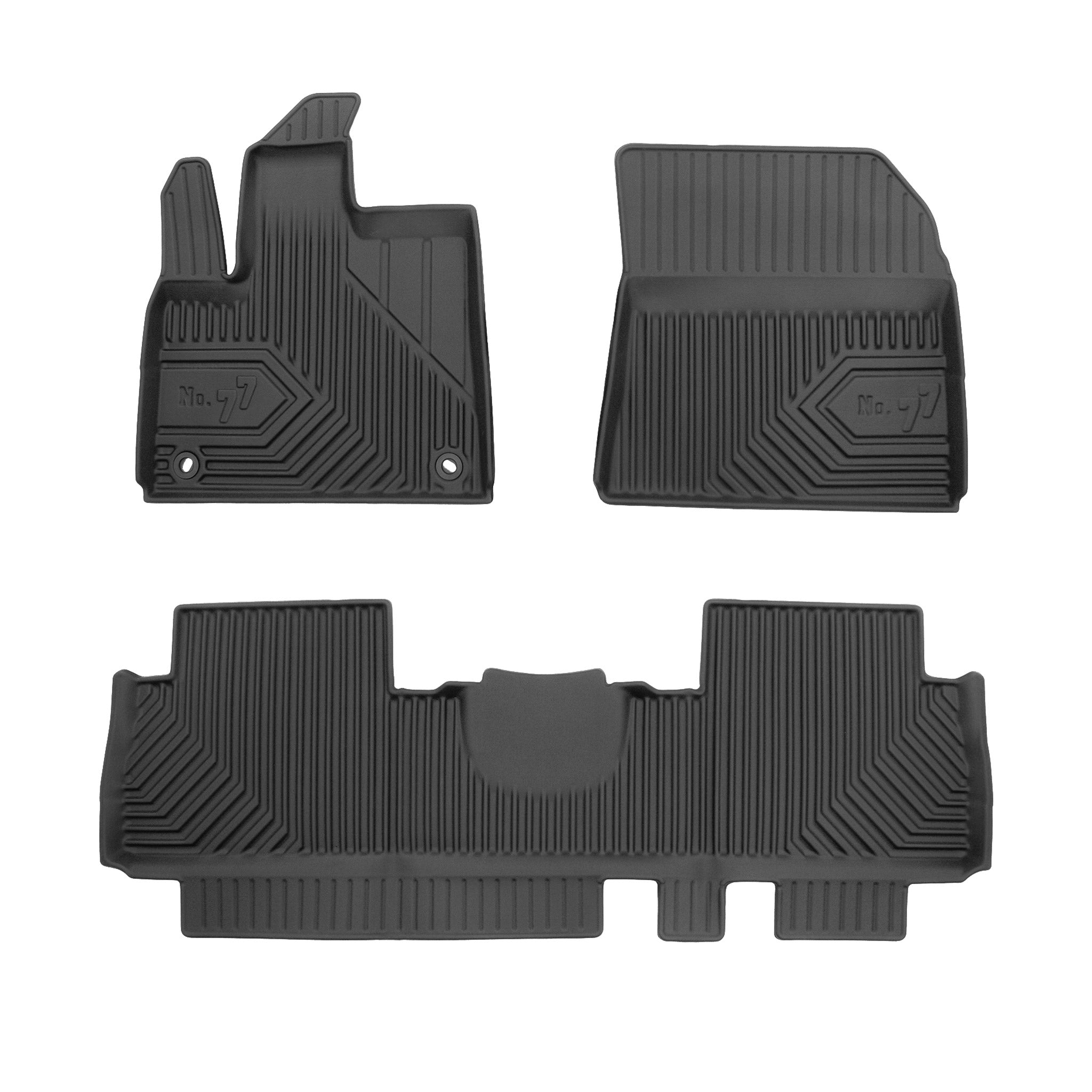 Tapis de Sol de Voiture pour Peugeot Rifter 2018-2026 5places TPE Noir 3Pcs