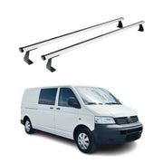Barres de toit transversales pour VW T5 Transporter 2003-2015 Aluminium Gris 2x