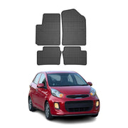 Tapis de Sol pour Kia Picanto 2011-2017 Caoutchouc Noir