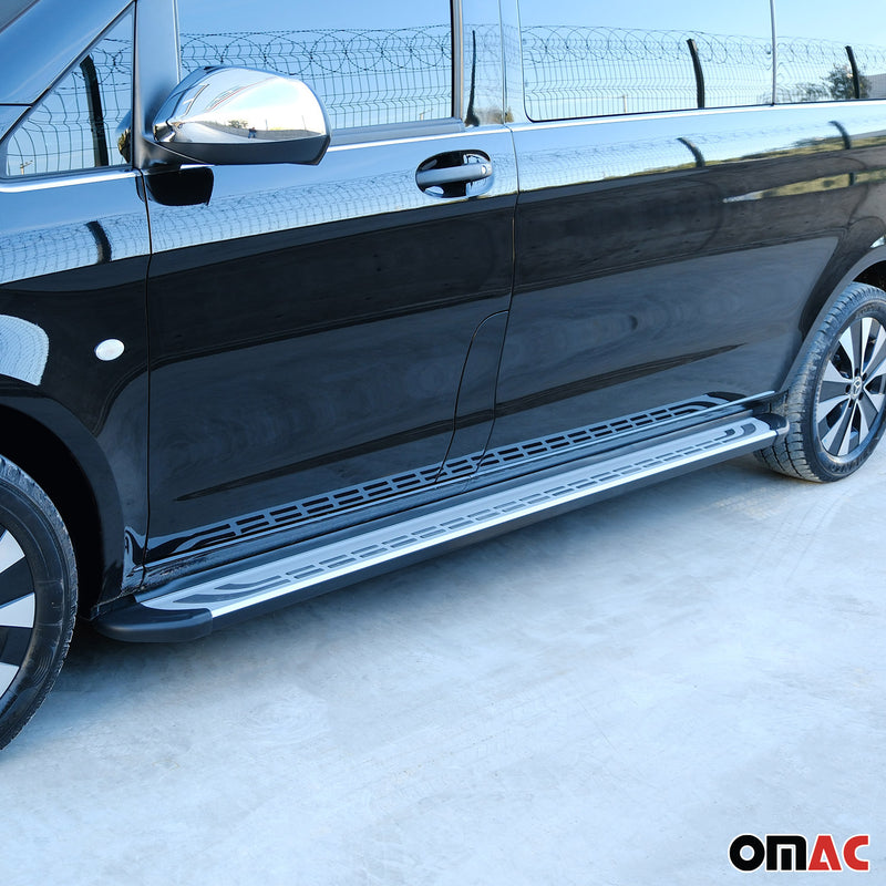 Marchepieds Latéraux pédale pour Ford Kuga 2019-2025 Aluminium Gris Noir 2x