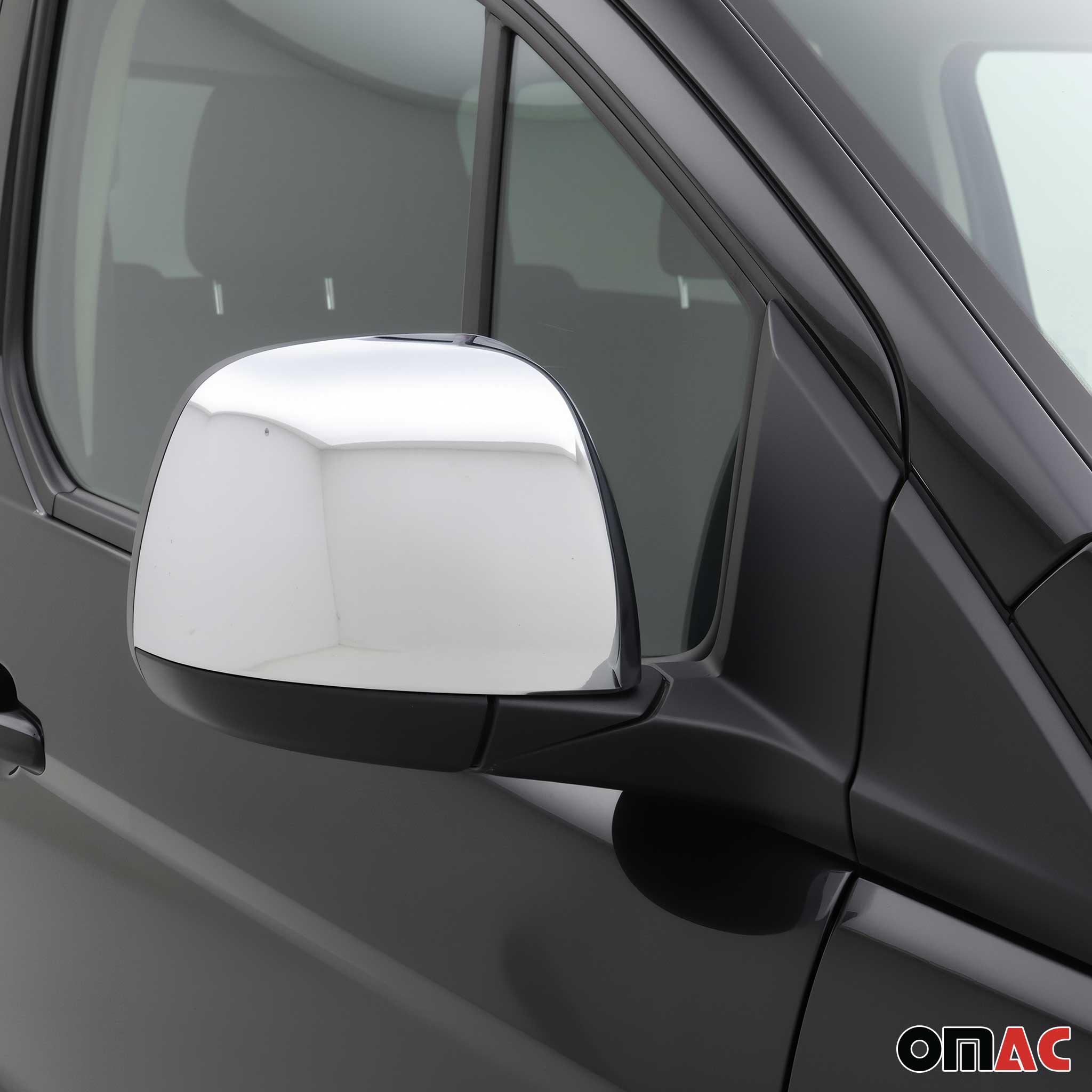 Coques de Rétroviseurs pour Ford Transit Connect 2014-2019 Pre-FL en ABS Argent