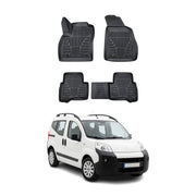 Tapis de sol pour Citroen Nemo 2008-2017 Noir 3D en Caoutchouc TPE 4Pcs