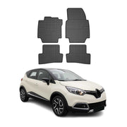 Tapis de Sol pour Renault Captur 2013-2019 Caoutchouc Noir