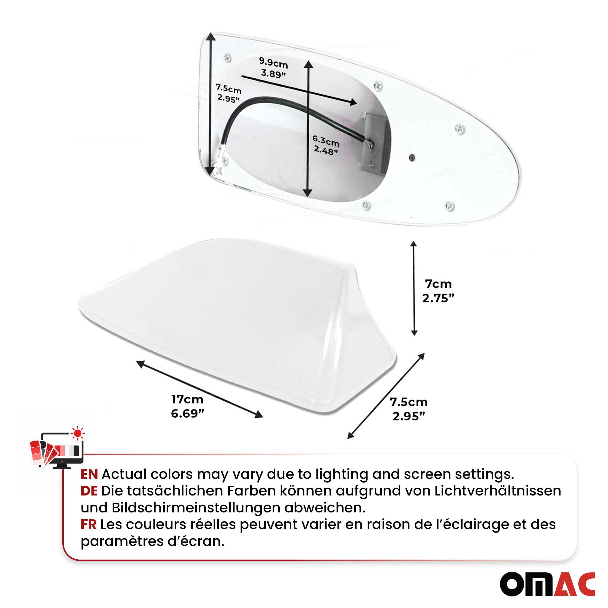 Antenne De Toit Aileron Requin pour Chevrolet Cruze Radio AM/FM Blanc