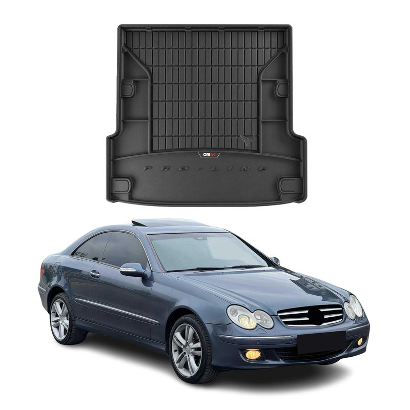 Tapis De Coffre pour Mercedes CLK W209 2002-2009 TPE Noir 1 Pcs