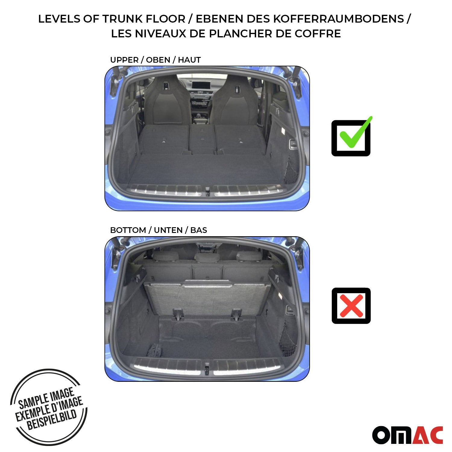 Kit Tapis de sol et coffre pour Kia Niro I 2017-2022 TPE Noir 5Pcs