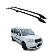 Barres de toit longitudinales pour Fiat Doblo 2000-2010 L2 Aluminium Noir